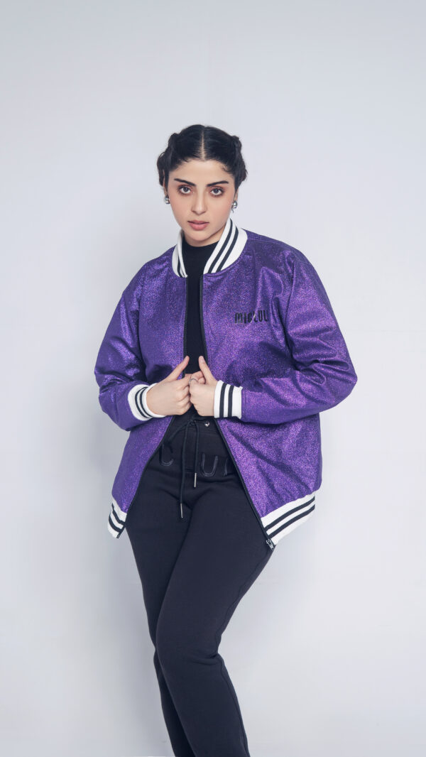 Shimnery Purple Fashion Jacket - Image 2