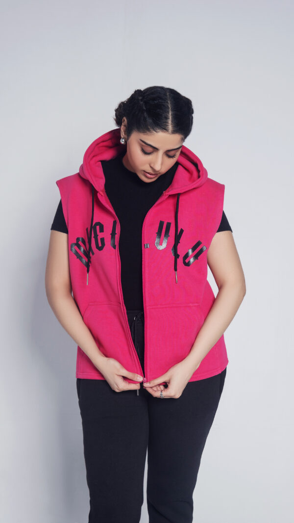 Sleeveless Pink Jacket - Image 3