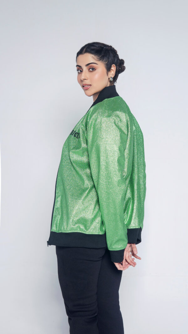 Glittering Green Fashion Jacket - Image 2