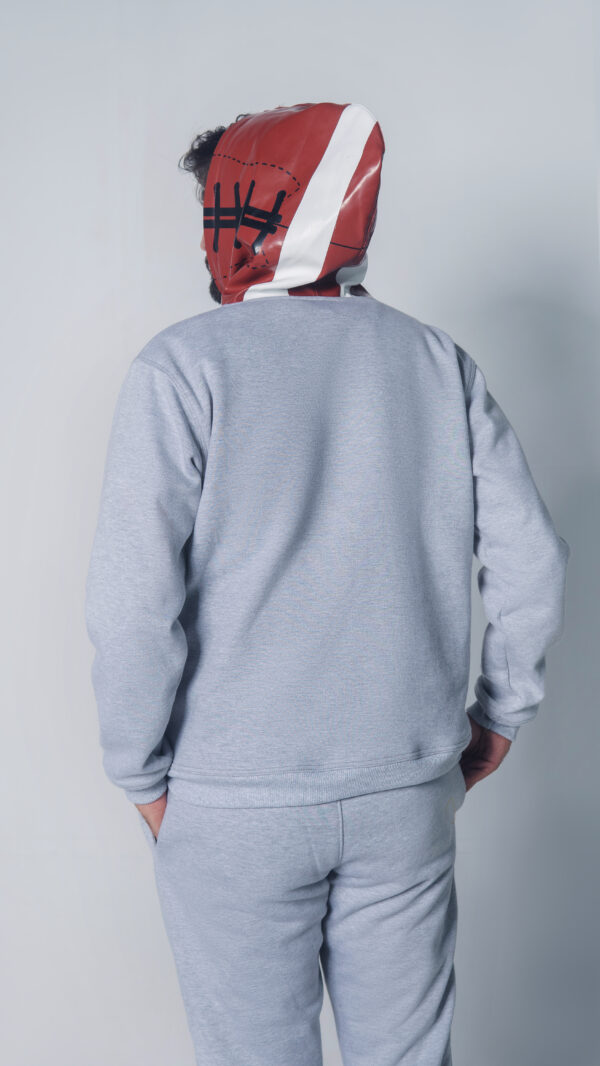 Printed Rugby Hoodie with Printed Hoodie & Trouser Cap Cotton Fleece - Image 3