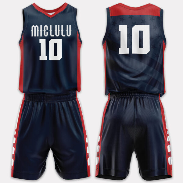 Elite Black & Red Basketball Uniform Shorts & Sleeveless Shirt Set